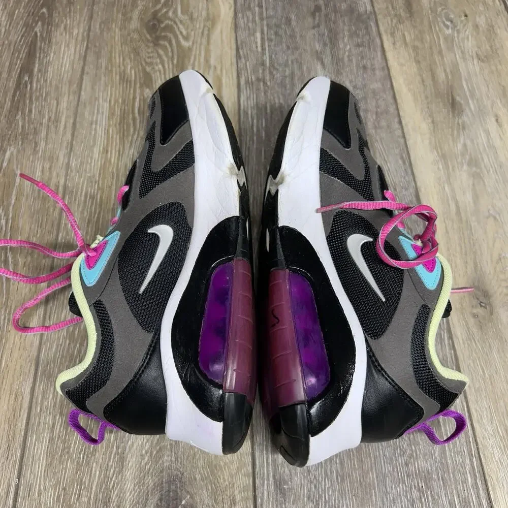 Nike Kids Youth US Size 6 Air Max 200 AT5627-004 Black Gray Pink Sneaker Shoes